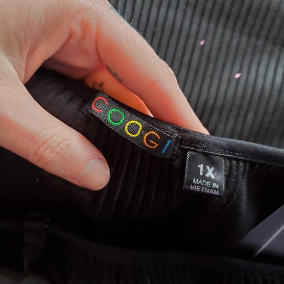 Coogi Black Ruffle Sleeveless Maxi Dress Women's Size 1X NWT - Picture 3 of 9